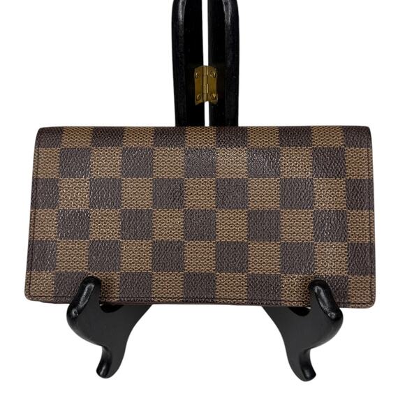 Louis Vuitton Damier Ebene Checkbook Wallet 1896-1996 Edition Centenaire Auth - Picture 4 of 12